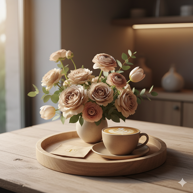 Flowers & Coffee Tray
