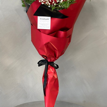 Classic Red Premium Long Stemmed Rose Bouquet x12 (vase not included)