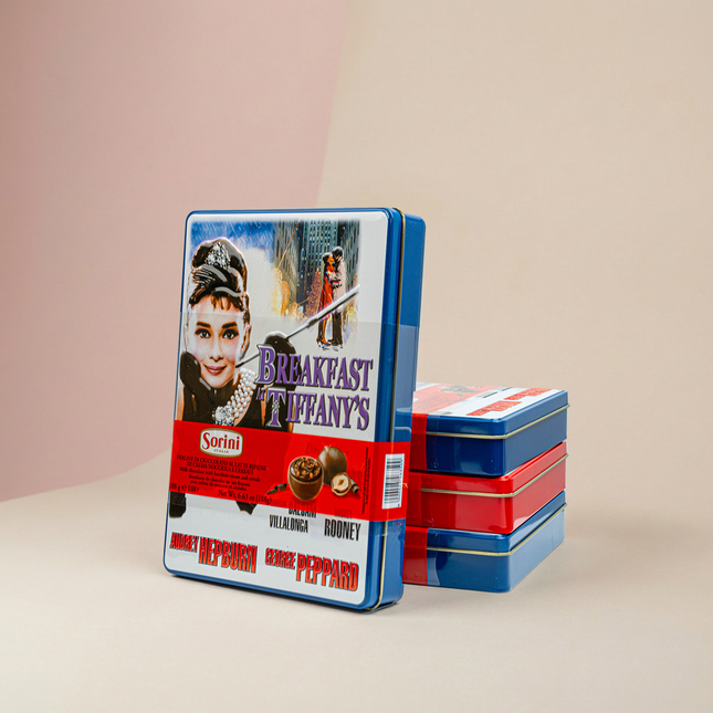 Sorini 'Breakfast at Tiffany's' Chocolate  Metal Tin 188g